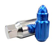 Load image into Gallery viewer, NRG 500 Series M12 X 1.5 Bullet Shape Steel Lug Nut Set - 21 Pc w/Lock Key - Blue Lug Nuts NRG
