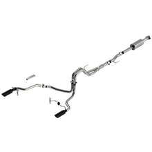 Load image into Gallery viewer, Borla F-150 2021 5.0L 4dr CC SB EC STB Lariat/KR/Platinm/LTD 3/2.25 SRE Cat-Back ATAK Black CHR Tips Catback Borla

