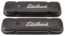 Load image into Gallery viewer, Edelbrock Valve Cover Signature Series Pontiac 1962-1979 301-455 CI V8 Low Black Valve Covers Edelbrock
