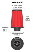 Load image into Gallery viewer, AEM 3.5 in Short Neck 9 in Element Filter Air Filters - Universal Fit AEM Induction

