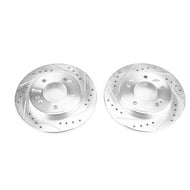 Power Stop 17-19 Hyundai Ioniq Rear Evolution Drilled & Slotted Rotors - Pair Brake Rotors - Slot & Drilled PowerStop   