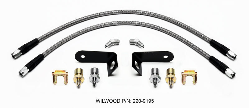 Wilwood Flexline Kit Front 1970-1973 Ford Mustang w/ FSL4 Caliper Brake Line Kits Wilwood