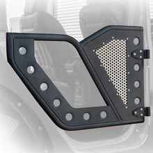 Load image into Gallery viewer, DV8 Offroad Jeep 18+ Wrangler JL / 20+ Gladiator JT Rear Rock Doors w/ Perforated Aluminum Mesh Doors DV8 Offroad
