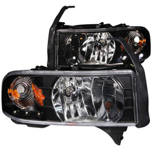 Load image into Gallery viewer, ANZO 1994-2001 Dodge Ram Crystal Headlights Black w/ LED Headlights ANZO
