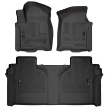 Load image into Gallery viewer, Husky Liners 19-23 Chevrolet Silverado 1500 Crew Cab WeatherBeater Blk Front &amp; 2nd Seat Floor Liners Floor Mats - Rubber Husky Liners

