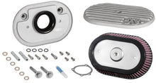 Load image into Gallery viewer, K&amp;N Street Metal Intake System Side Draft Dyna/Softail Silver Intake System-Harley Davidson Cold Air Intakes K&amp;N Engineering   
