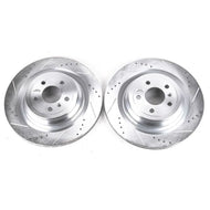 Power Stop 13-16 Mercedes-Benz GL350 Rear Evolution Drilled & Slotted Rotors - Pair Brake Rotors - Slot & Drilled PowerStop