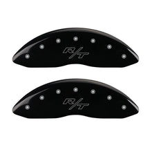 Load image into Gallery viewer, MGP 4 Caliper Covers Engraved Front &amp; Rear Vintage Style/RT Black finish silver ch Caliper Covers MGP
