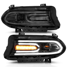 Load image into Gallery viewer, ANZO 2015-2018 Dodge Charger Projector Headlights Plank Style Black Headlights ANZO
