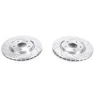 Power Stop 17-19 Chrysler Pacifica Front Evolution Drilled & Slotted Rotors - Pair Brake Rotors - Slot & Drilled PowerStop