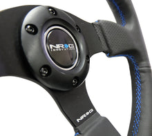 Load image into Gallery viewer, NRG Reinforced Steering Wheel (320mm) Black Leather w/Blue Stitching Steering Wheels NRG
