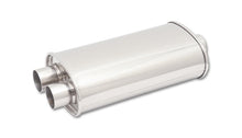 Load image into Gallery viewer, Vibrant StreetPower Oval Muff 5in x 9in x 15in long body 3in in I.D. x dual 2.5in out Center-Dual Muffler Vibrant
