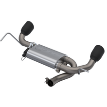 Load image into Gallery viewer, QTP 07-18 Jeep Wrangler 3.6L/3.8L 304SS Screamer Axle Back Exhaust w/4in Black Tips Axle Back QTP
