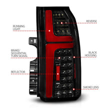 Load image into Gallery viewer, ANZO 15-20 Chevrolet Tahoe Sequential LED Tube Taillights Black Tail Lights ANZO
