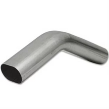 Load image into Gallery viewer, Granatelli 3in Oval Stainless Steel Vertical Radius 45 Deg bend 4.5in Bend Radius Tubing Steel Tubing Granatelli Motor Sports
