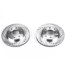 Load image into Gallery viewer, Power Stop 91-93 Eagle GTX Front Evolution Drilled &amp; Slotted Rotors - Pair Brake Rotors - Slot &amp; Drilled PowerStop   

