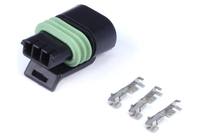 Haltech Delphi 3 Pin Single Row Flat Coil Connector Plug & Pins Wiring Connectors Haltech