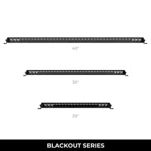 Load image into Gallery viewer, Go Rhino Xplor Blackout Series Sgl Row LED Light Bar (Side/Track Mount) 31.5in. - Blk Light Bars &amp; Cubes Go Rhino   
