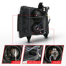 Load image into Gallery viewer, ANZO 2007-2013 Chevy Silverado 1500 Projector Plank Style Chrome Amber Headlights ANZO
