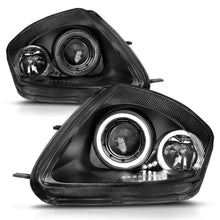 Load image into Gallery viewer, ANZO 2000-2005 Mitsubishi Eclipse Projector Headlights w/ Halo Black Headlights ANZO
