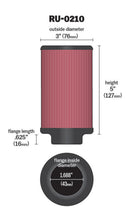 Load image into Gallery viewer, K&amp;N Filter Universal Rubber Filter 1-11/16in FLG / 3in OD / 5in Height Air Filters - Universal Fit K&amp;N Engineering   
