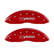 MGP 4 Caliper Covers Engraved Front & Rear GM Style/Hybrid Red finish silver ch Caliper Covers MGP