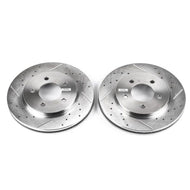 Power Stop 2000 Chrysler Grand Voyager Front Evolution Drilled & Slotted Rotors - Pair Brake Rotors - Slot & Drilled PowerStop