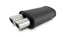 Load image into Gallery viewer, Vibrant STREETPOWER Blk Oval Muffler w/Dual Center Tip 3in Inlet ID 3in Tip OD 9in x 5in x 15in Muffler Vibrant
