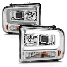 Load image into Gallery viewer, ANZO 99-04 Ford F250/F350/F450/Excursion (excl 99) Projector Headlights - w/Light Bar Chrome Housing Headlights ANZO
