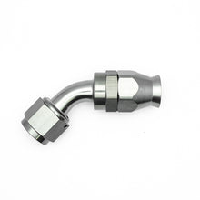 Load image into Gallery viewer, DeatschWerks 10AN Female Swivel 45-Degree Hose End PTFE (Incl Olive Insert) - Anodized Matte Black Fittings DeatschWerks
