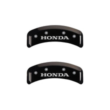 Load image into Gallery viewer, MGP 4 Caliper Covers Engraved Front &amp; Rear Honda Black finish silver ch Caliper Covers MGP
