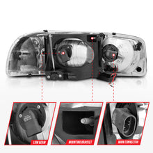 Load image into Gallery viewer, Anzo 99-17 GMC Sierra/Denali Headlights Black Amber (w/C Light Bars) Headlights ANZO

