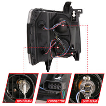 Load image into Gallery viewer, ANZO 07-13 Chevrolet Silverado 1500 Plank Style Projector Headlights Black w/ Amber Headlights ANZO
