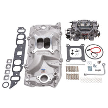 Load image into Gallery viewer, Edelbrock Manifold And Carb Kit Performer RPM Big Block Chevrolet Oval Port Natural Finish Intake Manifolds Edelbrock
