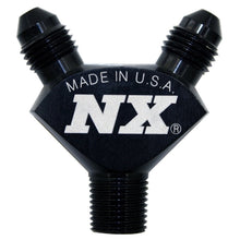 Load image into Gallery viewer, Nitrous Express 1/8NPT x 3AN x 3AN Billet Pure-Flo Y Fitting - Black Fittings Nitrous Express
