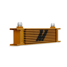 Load image into Gallery viewer, Mishimoto Universal 10 Row Oil Cooler - Gold Oil Coolers Mishimoto
