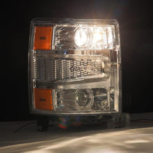 Load image into Gallery viewer, AlphaRex 14-15 Chevy 1500 PRO-Series Projector Headlights Chrome w/Sequential Signal &amp; DRL Headlights AlphaRex

