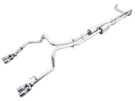 AWE Tuning 4th Gen GM 1500 6.2L 0FG Catback Split Rear Exit (w/ Bumper Cutouts) - Quad Chrome Tips Catback AWE Tuning   