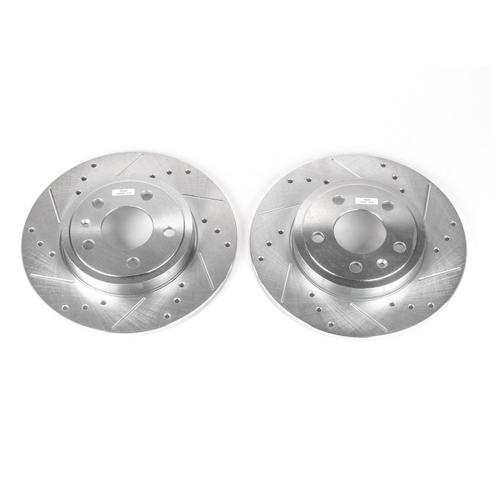 Power Stop 05-09 Audi A4 Rear Evolution Drilled & Slotted Rotors - Pair Brake Rotors - Slot & Drilled PowerStop