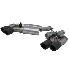 Load image into Gallery viewer, QTP 16-18 Chevrolet Camaro SS 6.2L 304SS Screamer Axle Back Exhaust Tip w/3.5in Quad Black Tips Axle Back QTP
