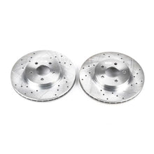 Load image into Gallery viewer, Power Stop 02-08 Jaguar X-Type Front Evolution Drilled &amp; Slotted Rotors - Pair Brake Rotors - Slot &amp; Drilled PowerStop
