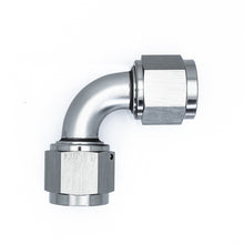 Load image into Gallery viewer, DeatschWerks 10AN Flare Female Swivel 90-Degree to 10AN Flare Female Swivel - Anodized Matte Black Fittings DeatschWerks
