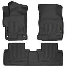 Load image into Gallery viewer, Husky Liners 2014 Honda Civic Sedan WeatherBeater Black Front &amp; 2nd Seat Floor Liners Floor Mats - Rubber Husky Liners
