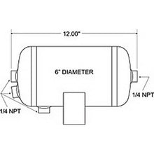 Load image into Gallery viewer, Firestone Air Tank 1 Gallon 6in. x 12in. L (4) 1/4in. NPT Ports 150 PSI Max - Black (WR17609244) Air Tanks Firestone
