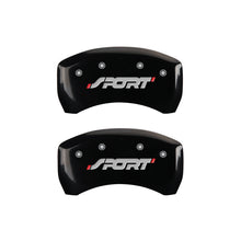 Load image into Gallery viewer, MGP 4 Caliper Covers Engraved Front &amp; Rear SPORT Black finish silver ch Caliper Covers MGP
