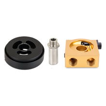 Load image into Gallery viewer, Mishimoto FR-S/BR-Z/GT86 Thermostatic Sandwich Plate and Adapter Gold Oil Filter Blocks Mishimoto
