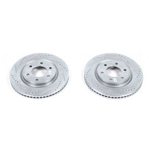 Load image into Gallery viewer, Power Stop 11-13 Infiniti QX56 Front Evolution Drilled &amp; Slotted Rotors - Pair Brake Rotors - Slot &amp; Drilled PowerStop   
