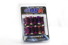 Load image into Gallery viewer, Wheel Mate Muteki HR38 Open End Lug Nuts 12x1.50 Black Chrome / Yellow Ring Lug Nuts Wheel Mate
