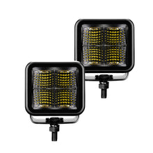 Load image into Gallery viewer, Go Rhino Xplor Blackout Series Cube LED Flood Light Kit (Surface/Threaded Stud Mnt) 2x2 - Blk (Pair) Light Bars &amp; Cubes Go Rhino   
