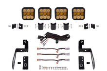 Load image into Gallery viewer, Diode Dynamics Jeep JK SS5 4-Pod CrossLink Grille Lightbar Kit Pro - Yellow Combo Light Bars &amp; Cubes Diode Dynamics   
